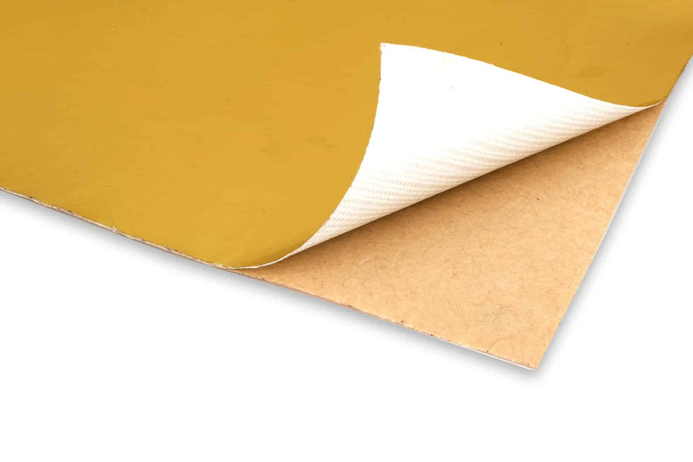 Feuilles adhésives thermoréfléchissantes dorées
