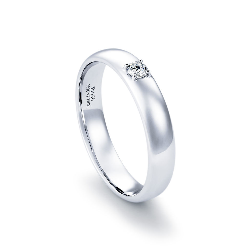 Thumbnail: Classic Prong-Set Solitaire Men’s Wedding Ring | 18K White Gold