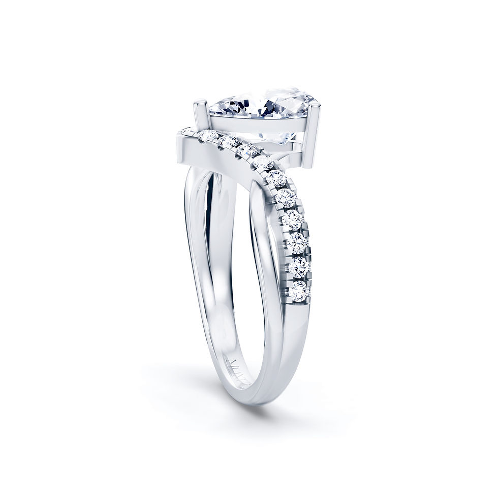 Thumbnail: Diadème d'Amour ·Couronne Glorieuse|Chic Crown Teardrop Diamond Ring