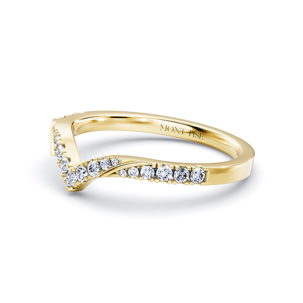 Thumbnail: Voie Lactée Collection|V-Shape Wing Pave Engagement Diamond Ring