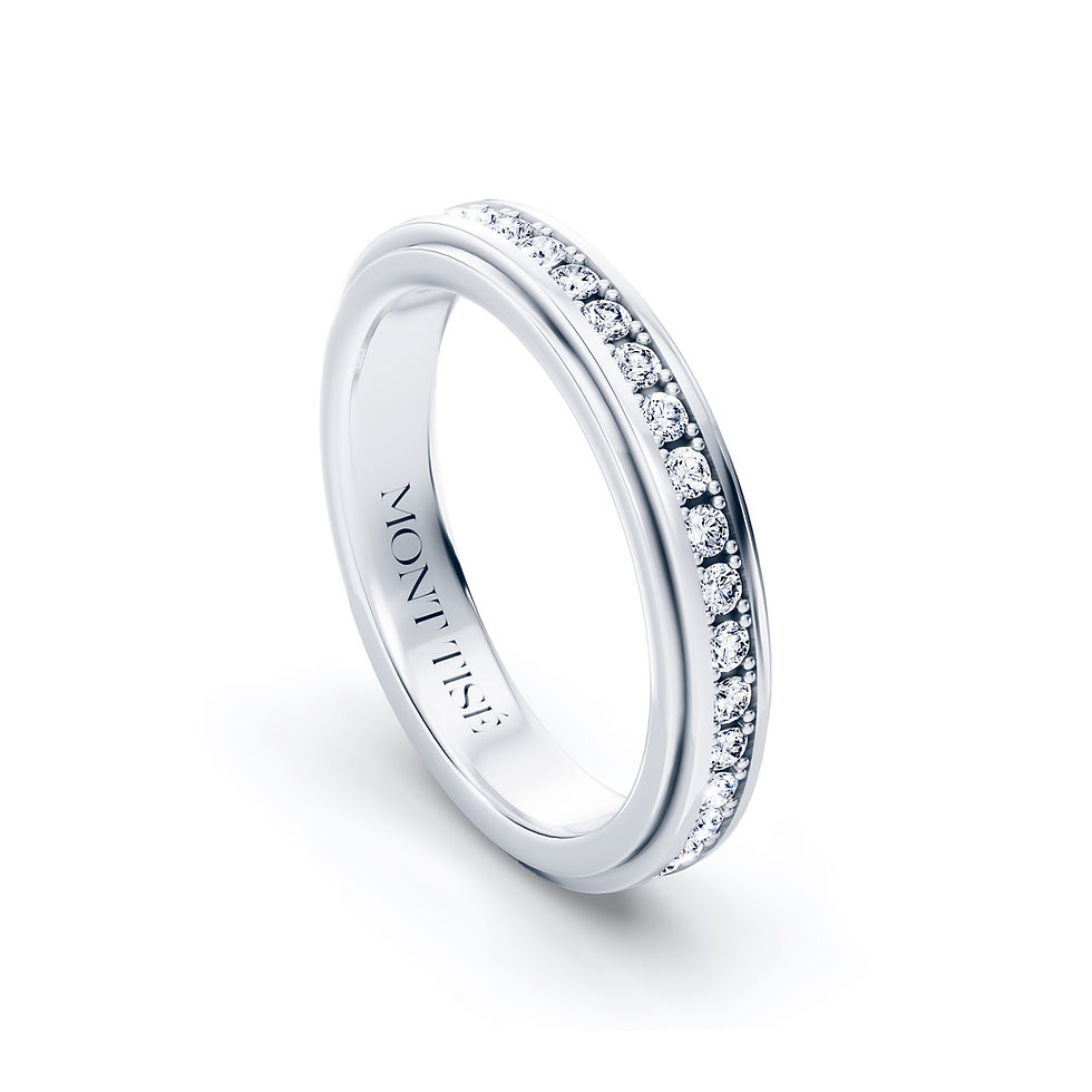 Thumbnail: Women's Ring·Wedding Rings| Delicate Channel Setting Women's Wedding Ring WG