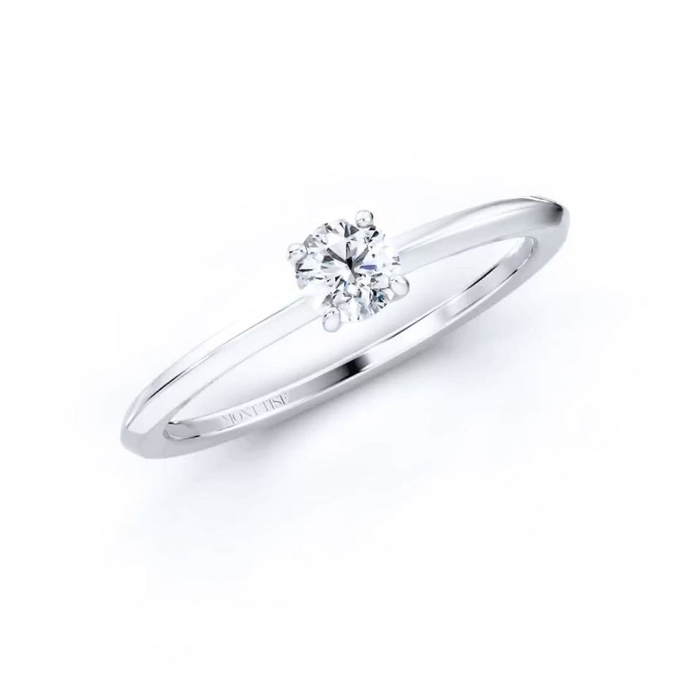 Thumbnail: Épure · Minimalist Dainty Four-Prong Solitaire Diamond Ring | Platinum