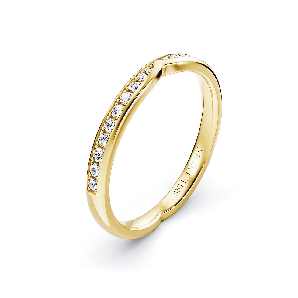 Thumbnail: Women's Ring·Wedding Ring|Delicate Elegant Pave Women's Wedding Ring YG
