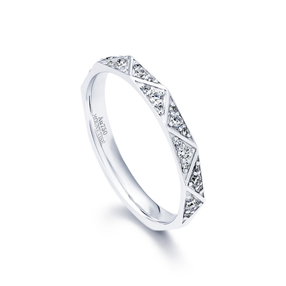 Thumbnail: Women's Rings·Wedding Rings|Chic Exquisite Rhombus Facets Women's Wedding Ring