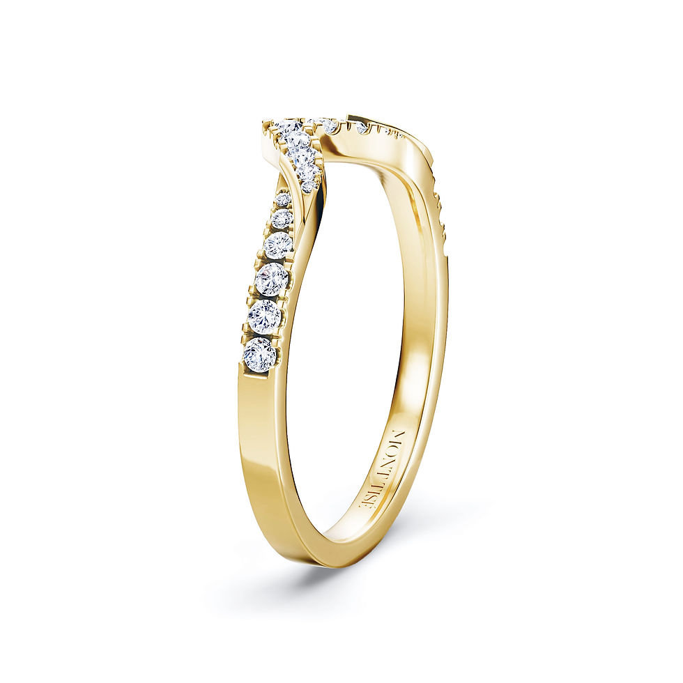 Thumbnail: Voie Lactée Collection|V-Shape Wing Pave Engagement Diamond Ring