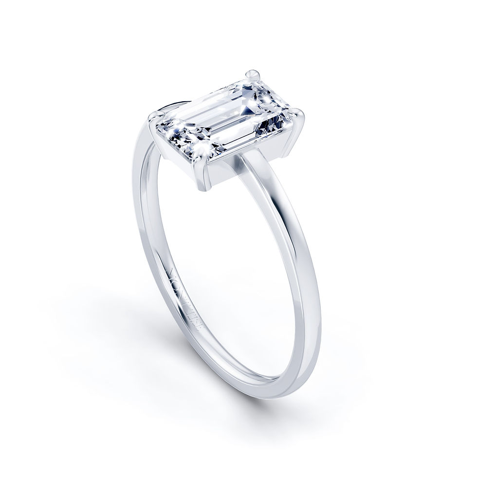Thumbnail: Lumière Collection|Classic 4-Prong Emerald Cut Engagement Diamond Ring
