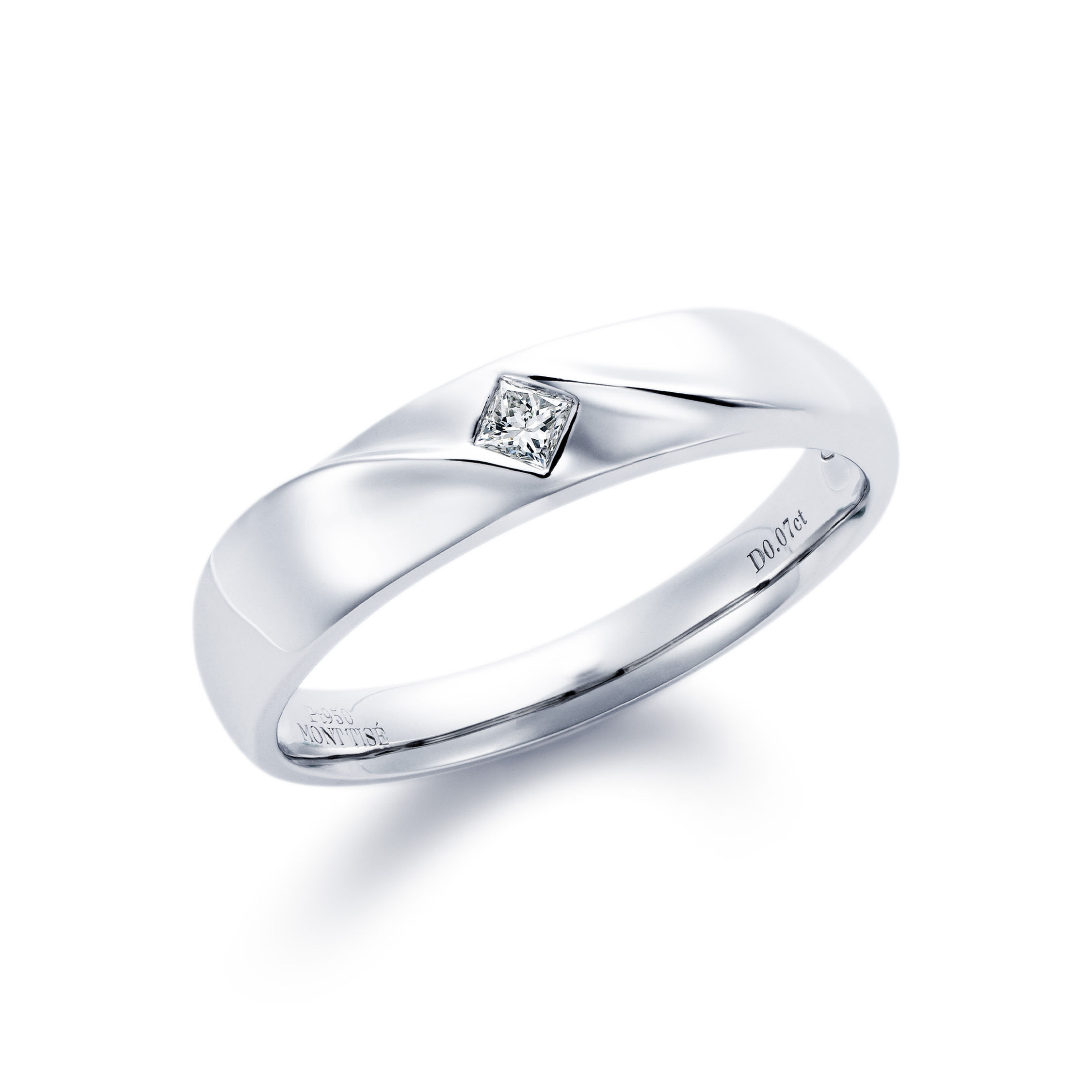 Men's Rings·Wedding Rings|Graceful Knight Princess Cut Men's Wedding Ring