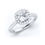 Thumbnail: Valse Viennoise Collection|Art Deco Pave Shank Halo Cushion Diamond Ring