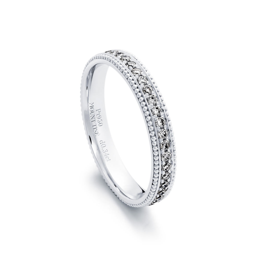 Thumbnail: Women's Ring·Wedding Ring|Vintage Milgrain Pave Women's Wedding Ring