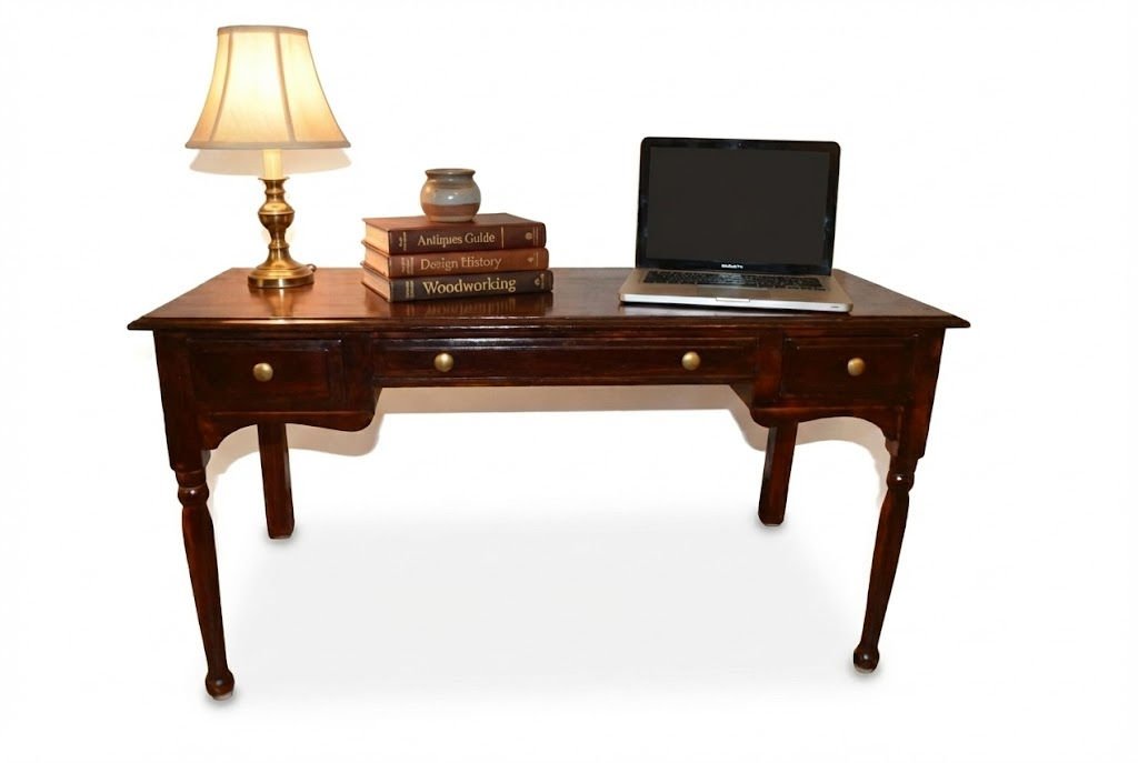 Solid Wood Mahogany Finish Desk – Perfect for Small Spaces