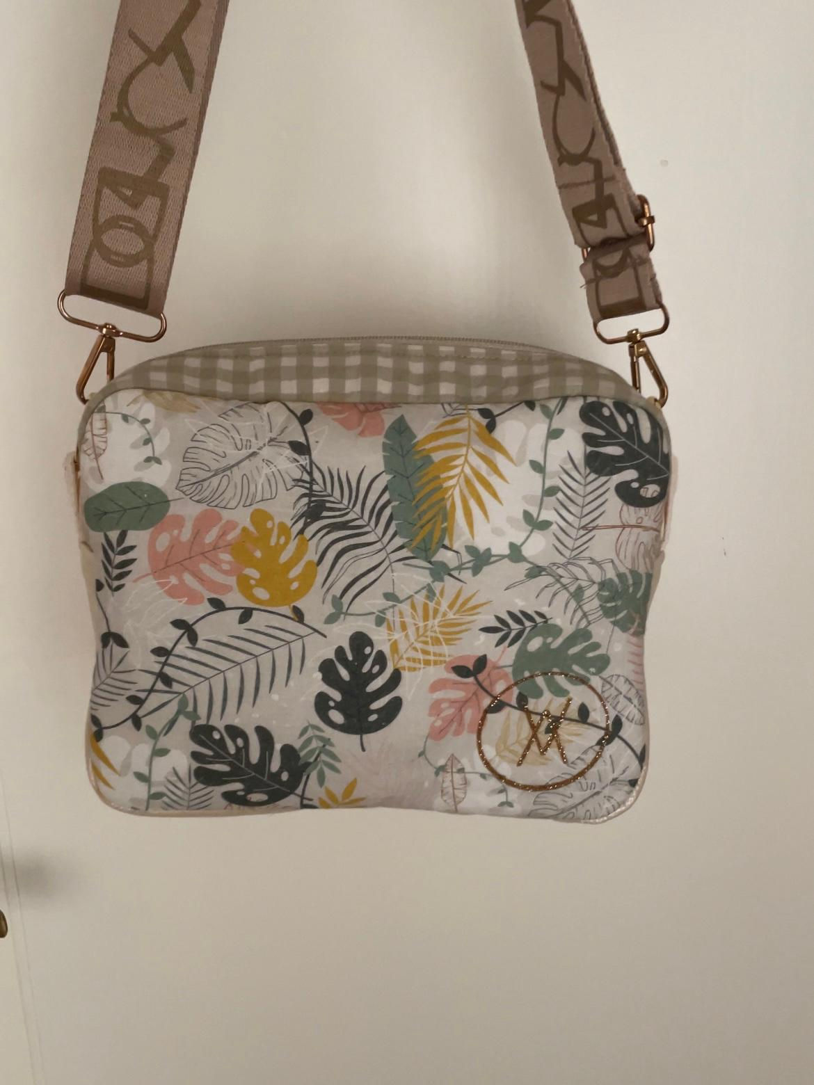 Bolso Bandolera tela de fulles