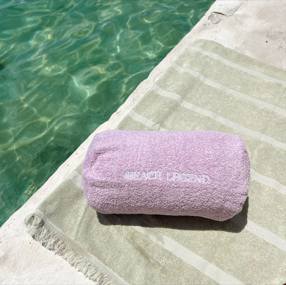 Thumbnail: Beach Legend Towelling Pillow in Lavendar