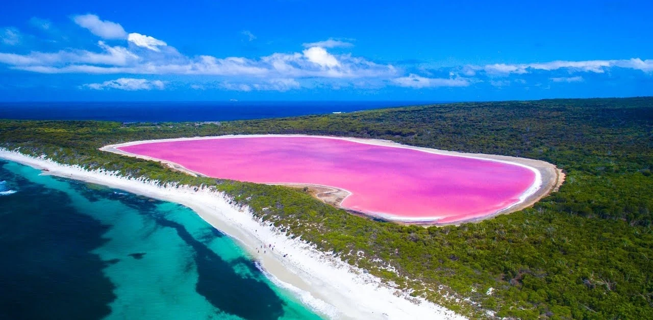 Austrália e seus lagos cor de rosa