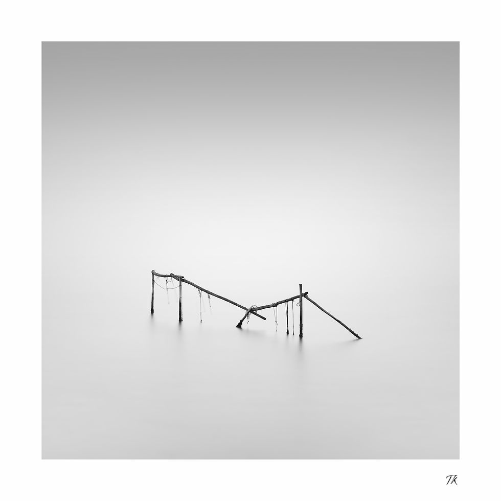 a touch above the sea