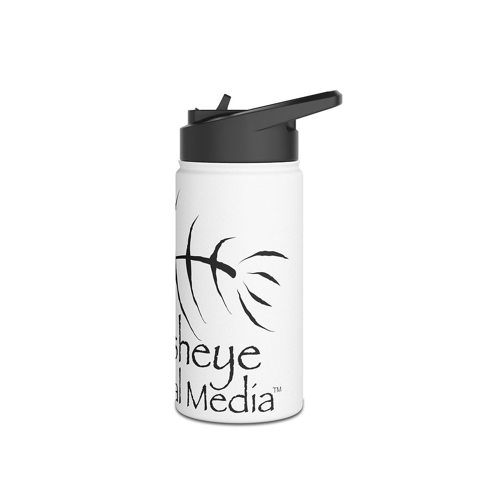 Thumbnail: Fisheye Aerial Media Logo Stainless Steel Water Bottle | Standard Lid