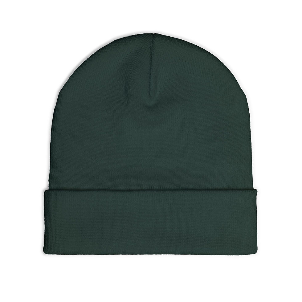Thumbnail: Embroidered Knit Cuff Beanie 