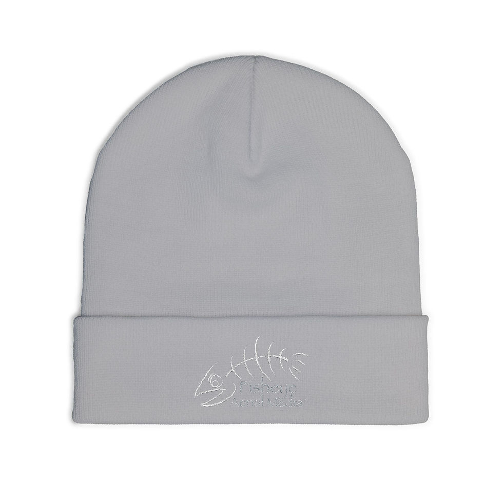Thumbnail: Embroidered Knit Cuff Beanie 