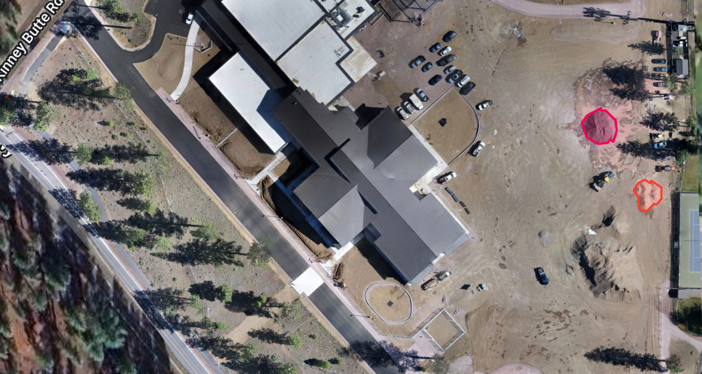 Live measurable mapping of commercial building, measurement of stockpiles