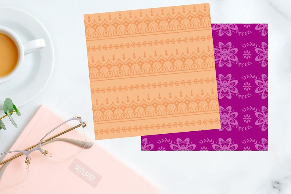 Thumbnail: Seamless Indian Style Digital Paper Pack - 10 JPEG - Personal & Commercial Use