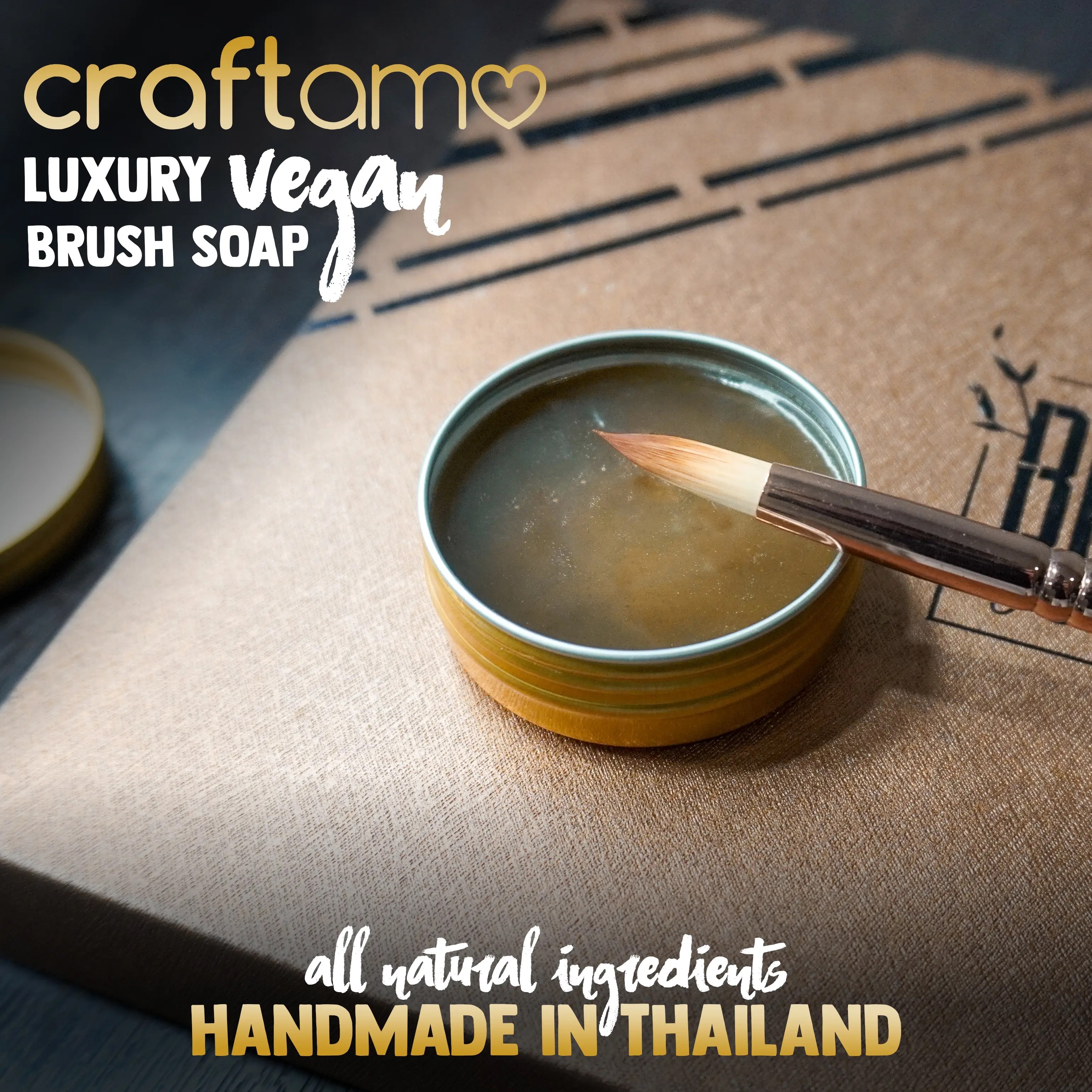 Handmade Vegan Brush Soap 100% Natural Ingredients