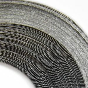 Craft Harbor Touch of Silver Black Quilling Strips 1/8" 50 Pieces