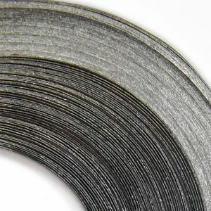 Craft Harbor Touch of Silver Black Quilling Strips 1/8" 50 Pieces