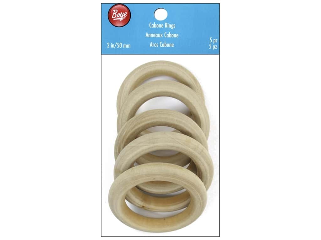 Cabone Wood Ring 2" 5 piece pack