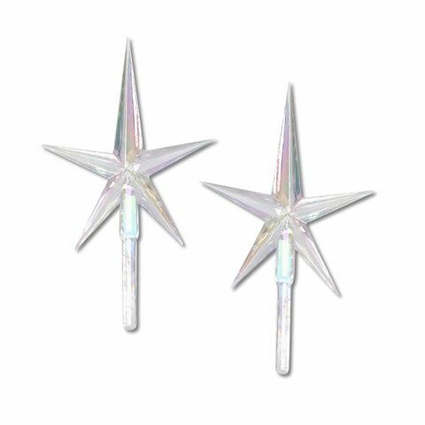 Ceramic Tree Iridescent Star 2 pc
