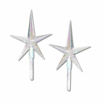 Ceramic Tree Iridescent Star 2 pc