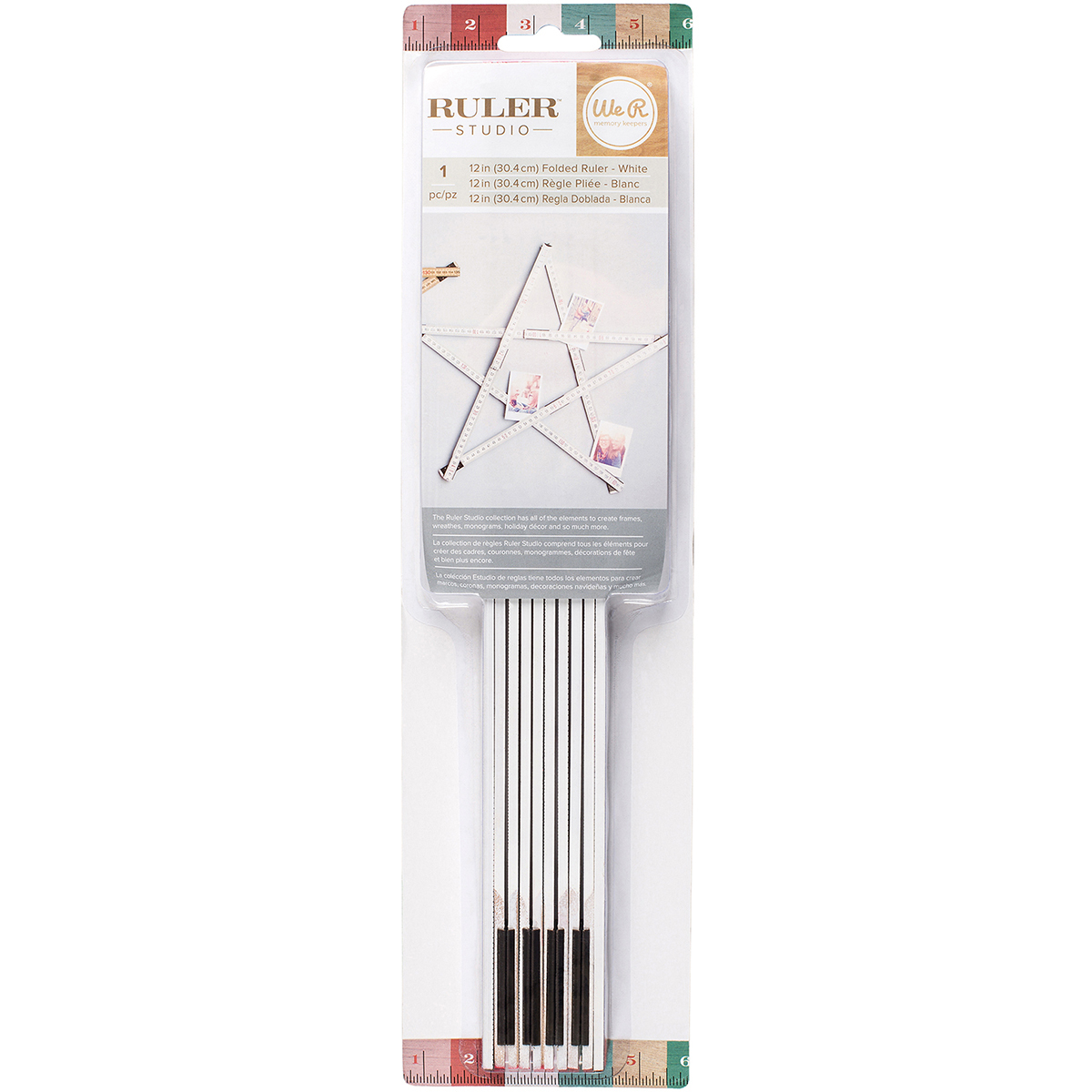 Folded Rulers - White 12in