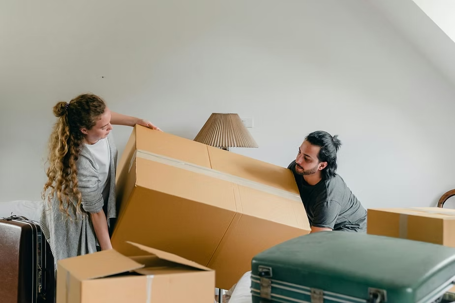 A couple of moving boxes