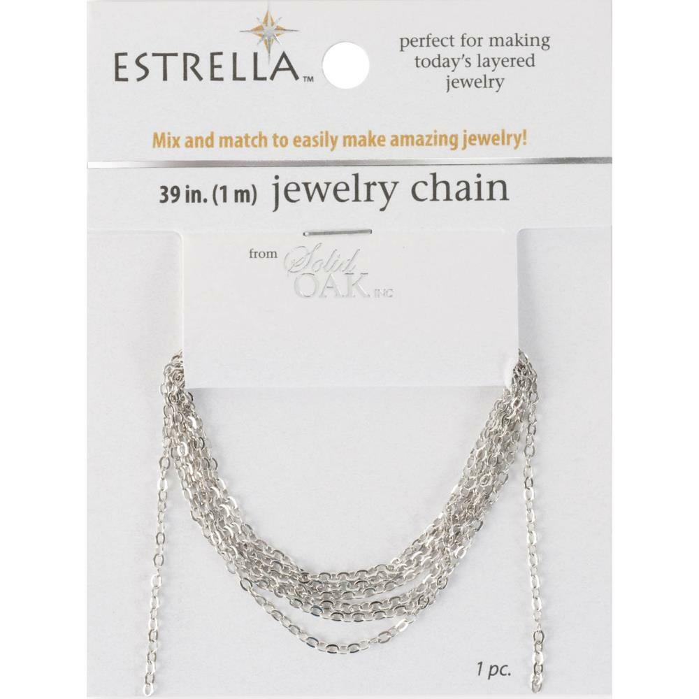 Solid Oak- Estrella Tiny Chain- Silver