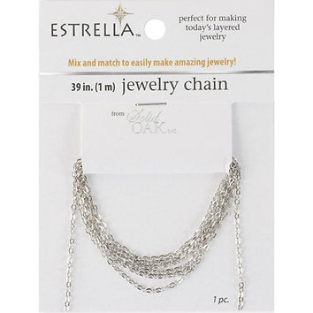 Solid Oak- Estrella Tiny Chain- Silver
