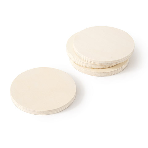 Unfinished Wood Coaster Set 4 pc. Circle