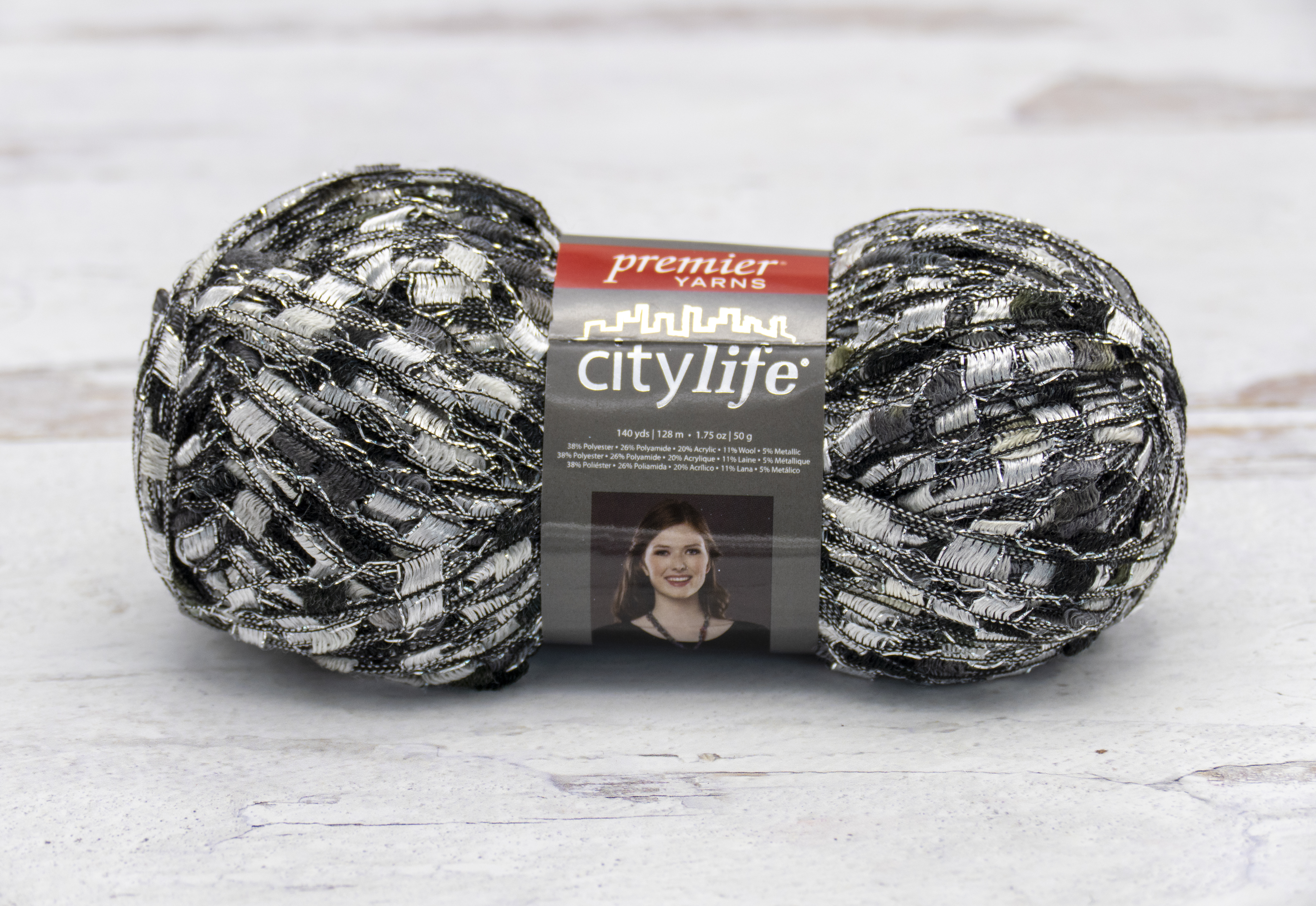 City Life Yarn 140 Yards- Silver Night