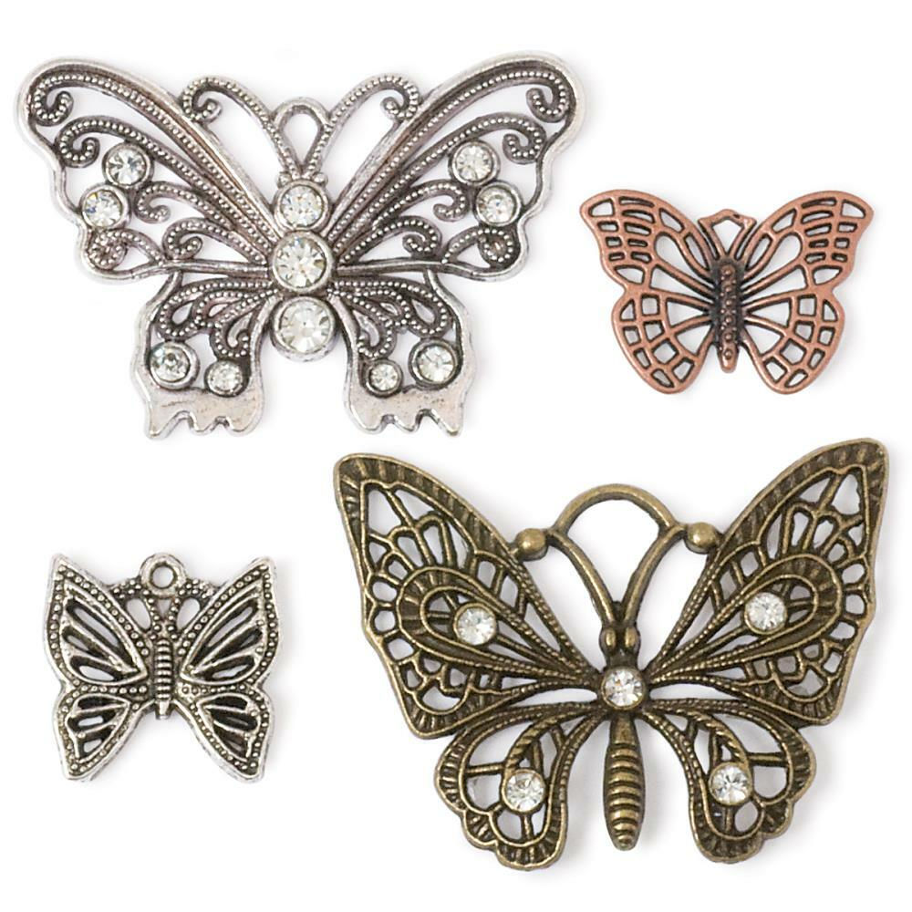 Steampunk Butterflies 4 piece