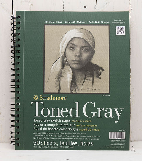 Strathmore 400 Series Recycled Toned Sketch Paper - 9x12" - Gray