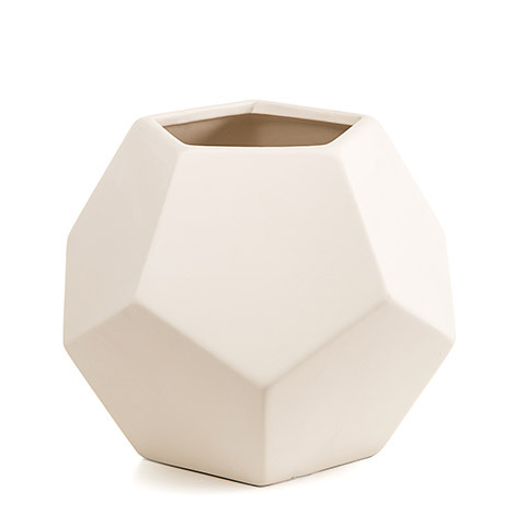 Ceramic Vessel Hexagon Unfinished 6.5 inch