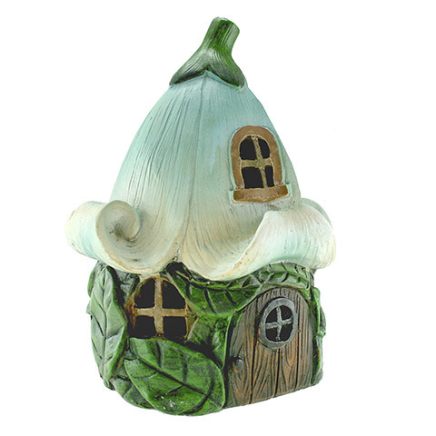 Mini House- Pink Flower Topped with LED Light
