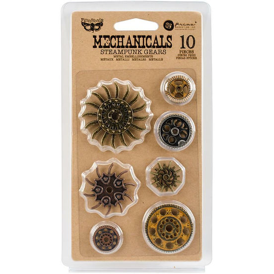 Steampunk Gears Metal Embellishments (10pc)