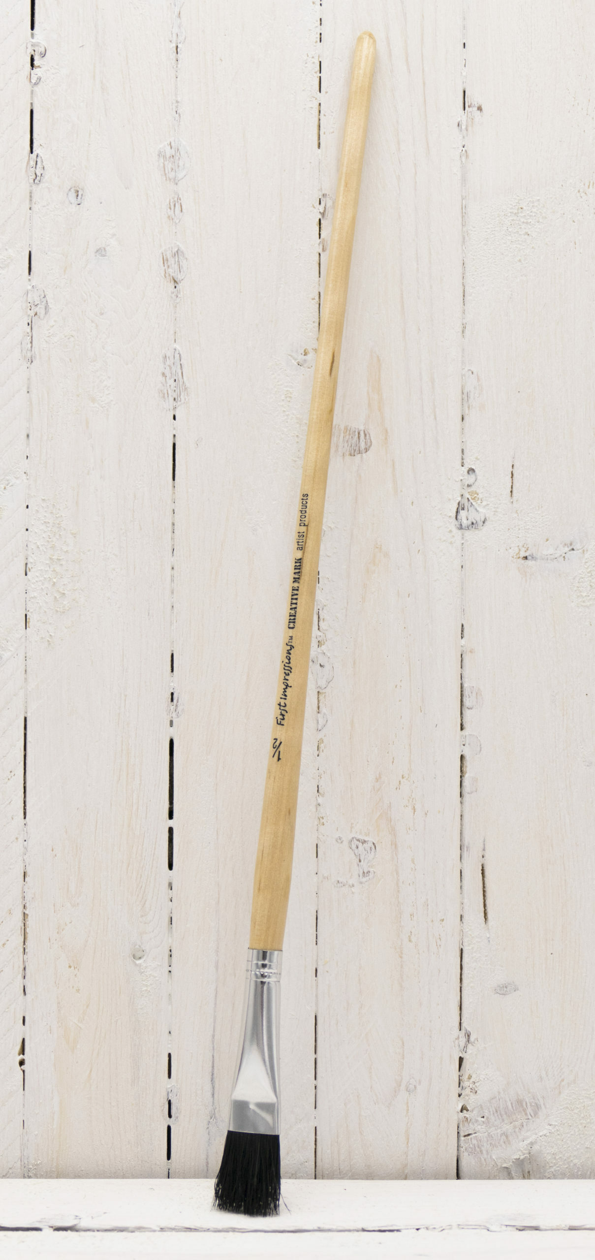 First Impressions Black Bristle Brush Long Handle 1/2"