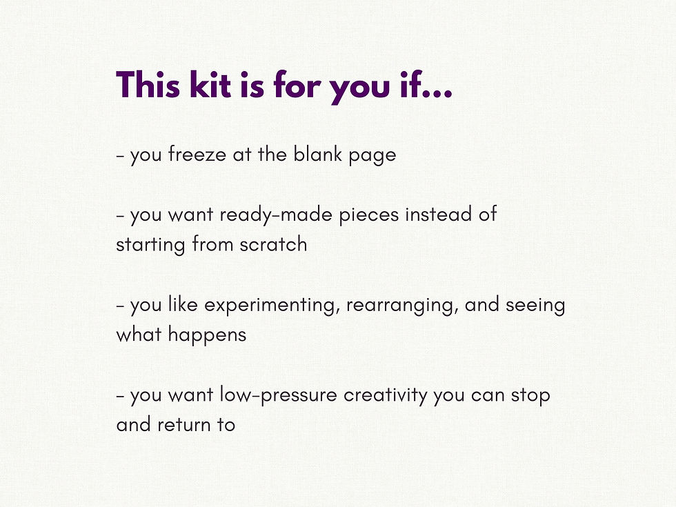 Thumbnail: The Creative Starter Kit: A Low-Pressure Way to Begin