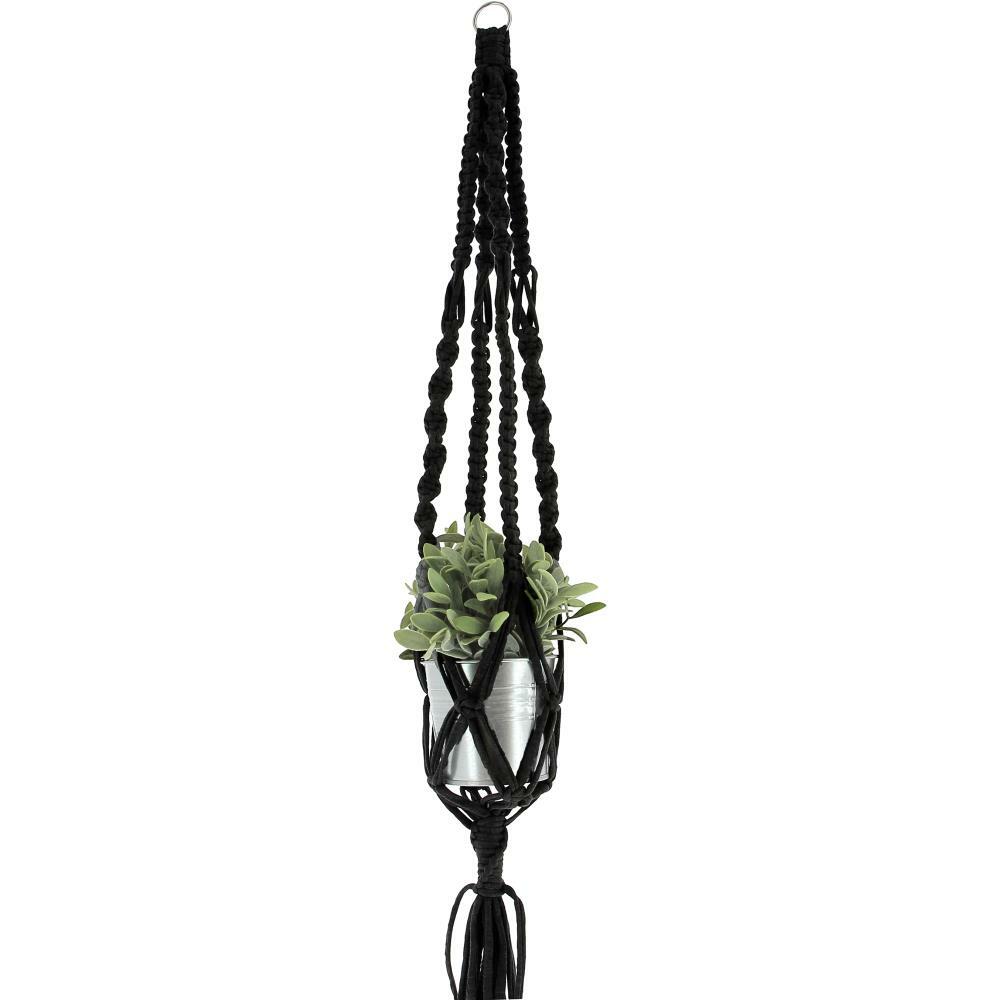 Hoooked Hanging Basket Zpagetti Macrame Kit- Black