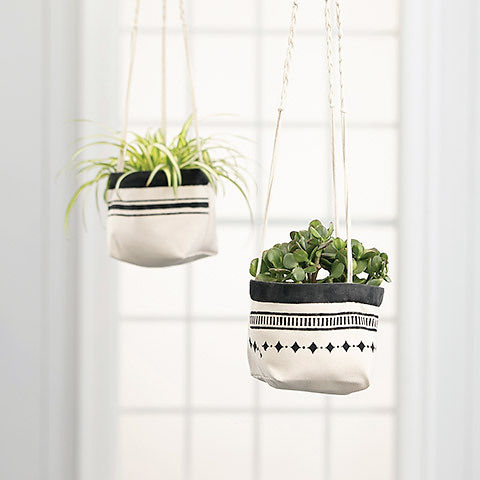 Canvas Planter 2 pc 6 x 6 x 6