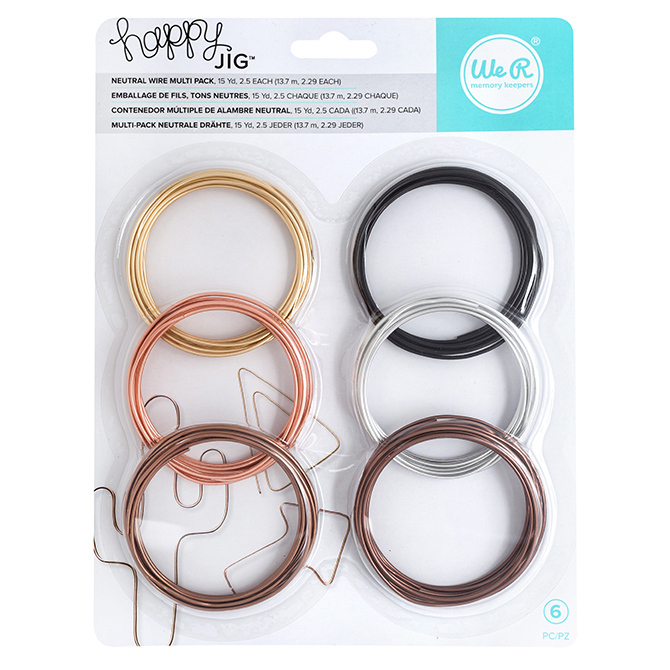 Happy Jig Accessory Wire Pack of 6- 15 Yards- 2.5 yards each- Neutral