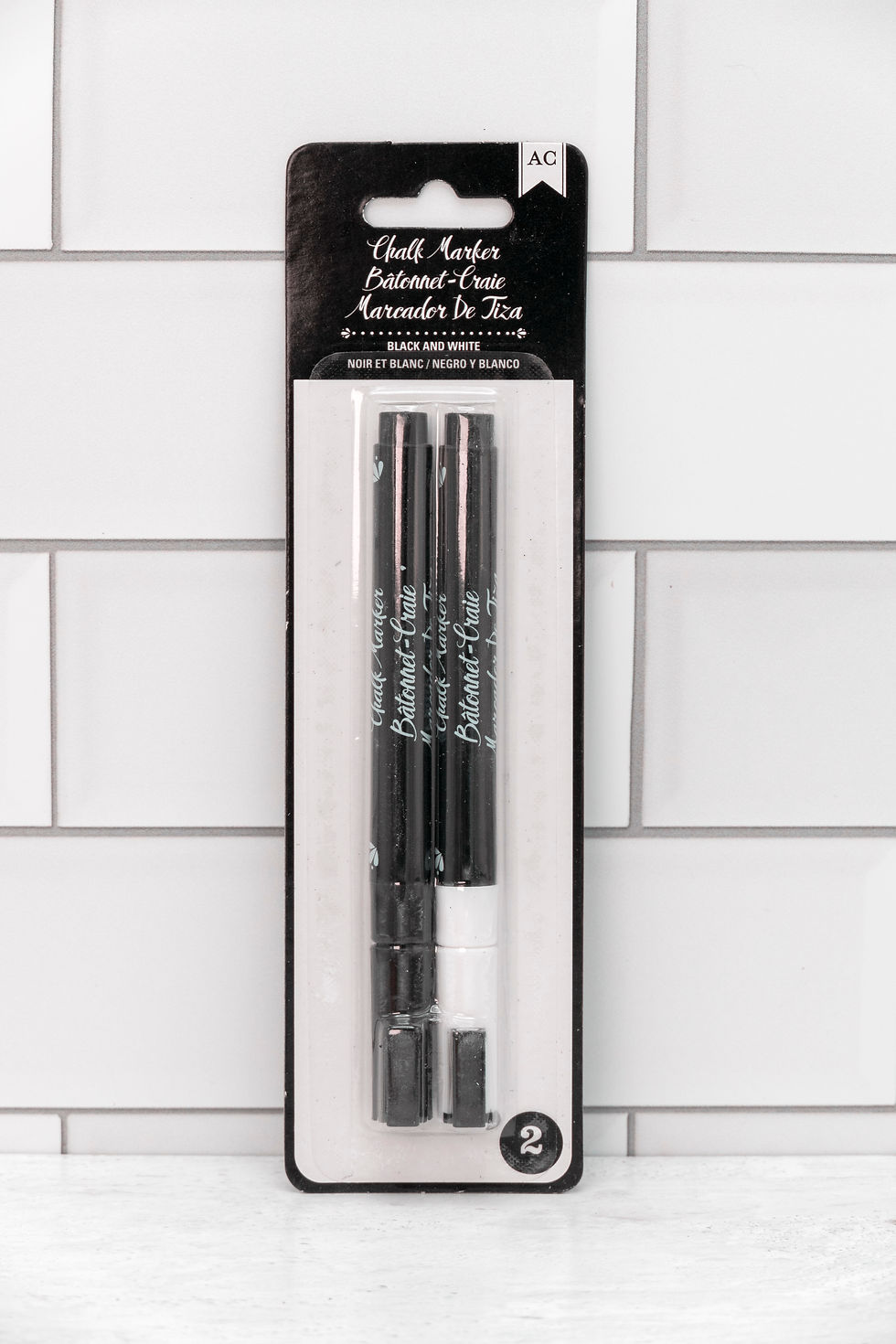 AC Chalk Marker, Black & White