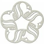 Christmas Wreath Die Cut Chipboard Shape