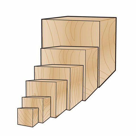 Unfinished Wood Cubes (.5 inch) 12 Piece Package