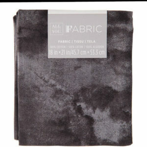 Fabric Fat Quarter Black Textured 18" x 21"