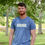 Thumbnail: Heather Indigo Crew Neck Label Tee